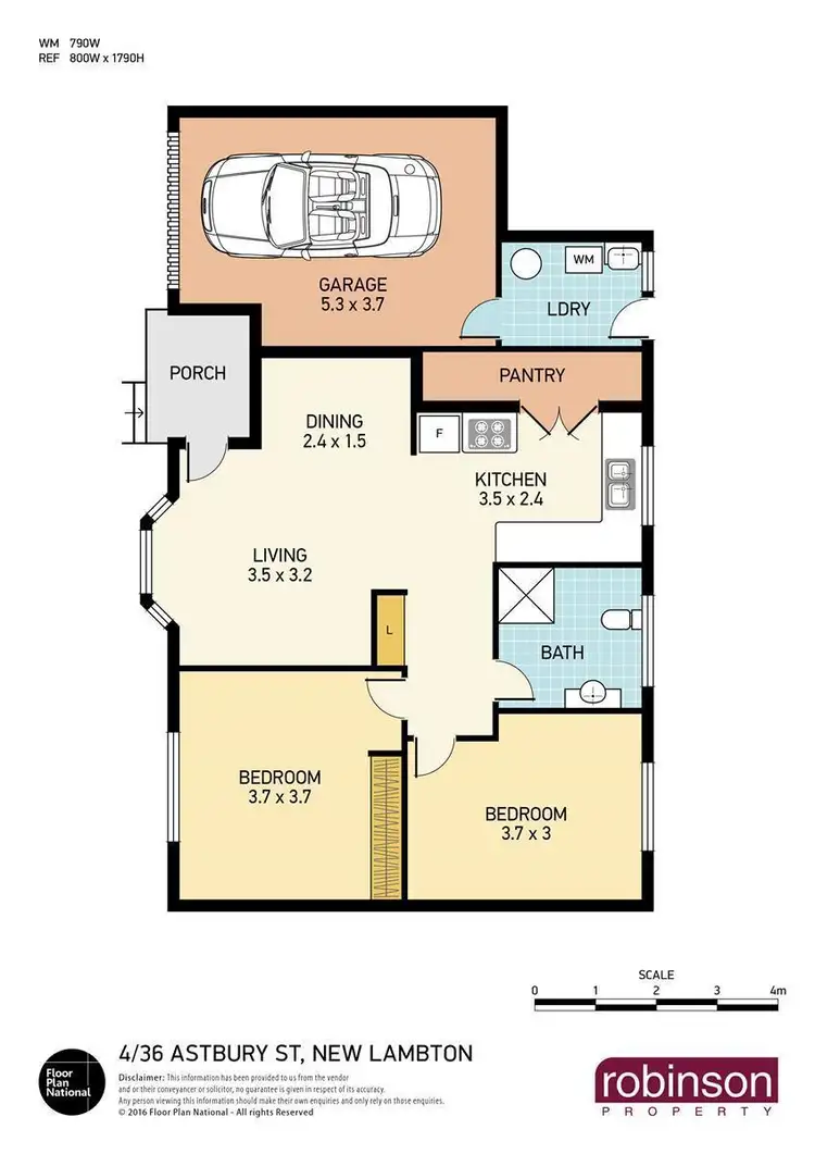 Floorplan of Homely villa listing, 4/36 Astbury Street, New Lambton NSW 2305