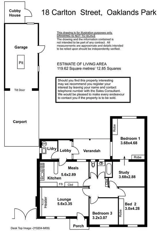 Floorplan of Homely house listing, 18 Carlton Street, Oaklands Park SA 5046