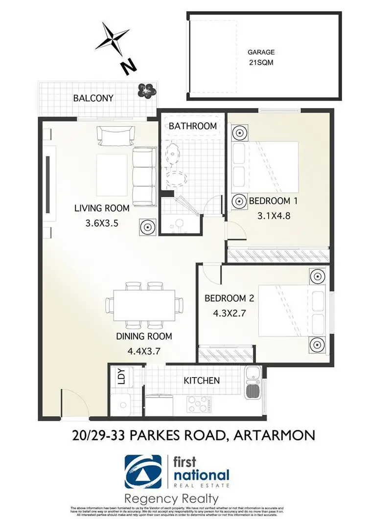 Floorplan of Homely apartment listing, 20/29-33 Parkes Road, Artarmon NSW 2064