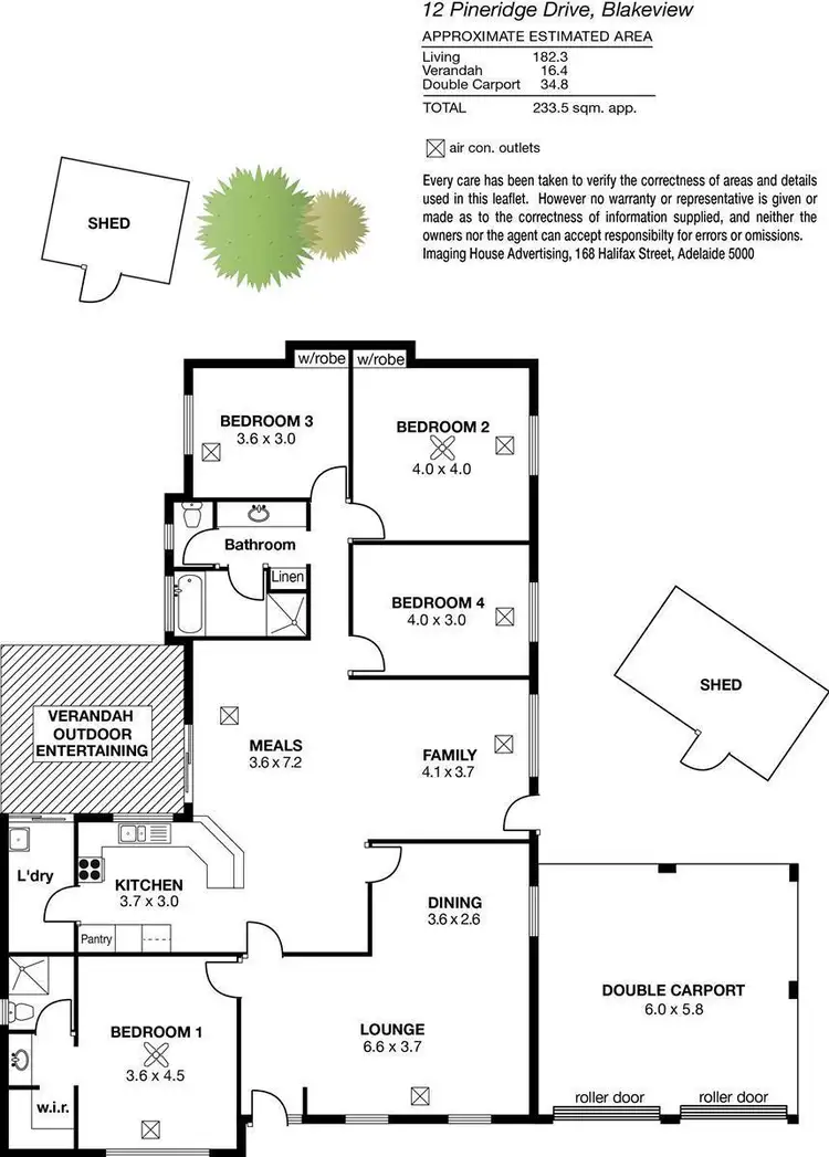 Floorplan of Homely house listing, 12 Pineridge Drive, Blakeview SA 5114