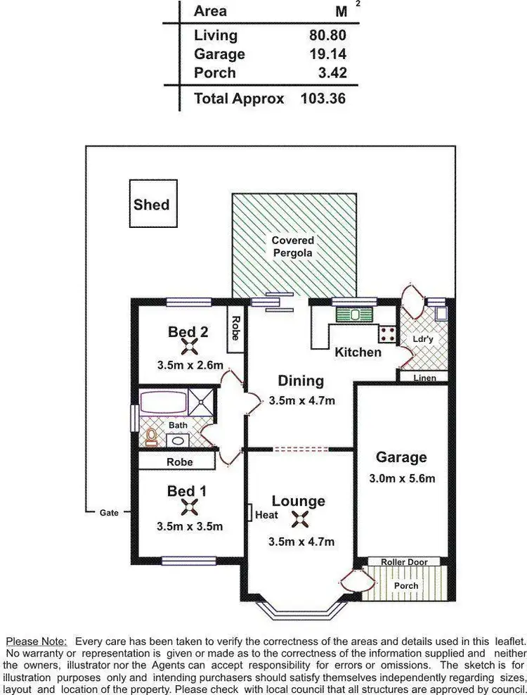 Floorplan of Homely unit listing, 3/29 Whiting Road, St Agnes SA 5097