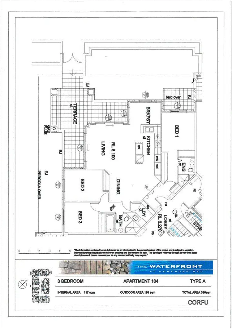 Floorplan of Homely apartment listing, Corfu 104/5 Stromboli Strait, Wentworth Point NSW 2127