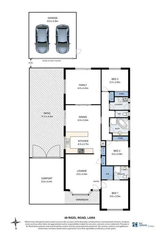 Floorplan of Homely house listing, 49 Rigel Road, Lara VIC 3212