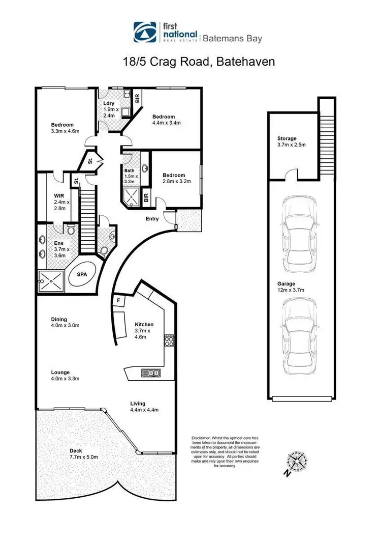 Floorplan of Homely unit listing, 18/5 Crag Road, Batehaven NSW 2536