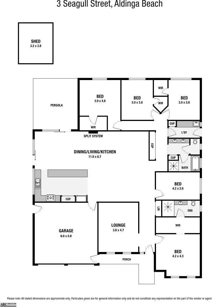 Floorplan of Homely house listing, 3 Seagull Street, Aldinga Beach SA 5173