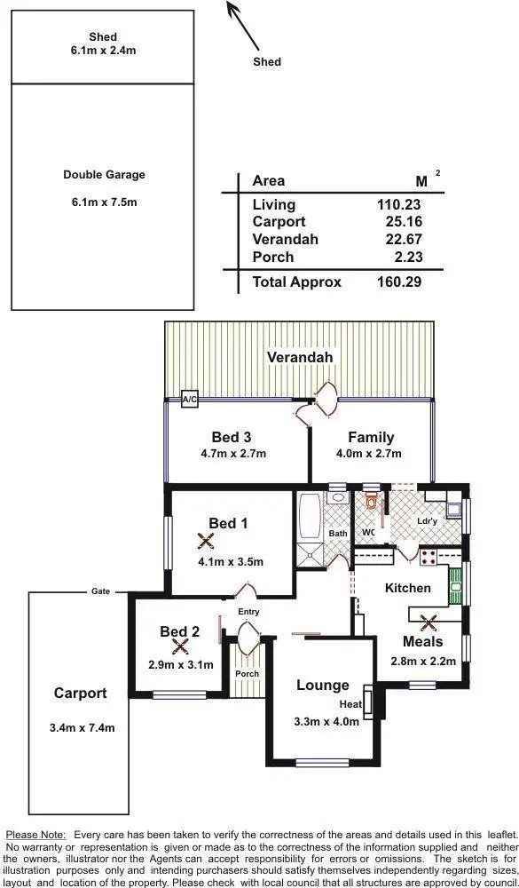 Floorplan of Homely house listing, 2 Beryl Street, Woodville West SA 5011