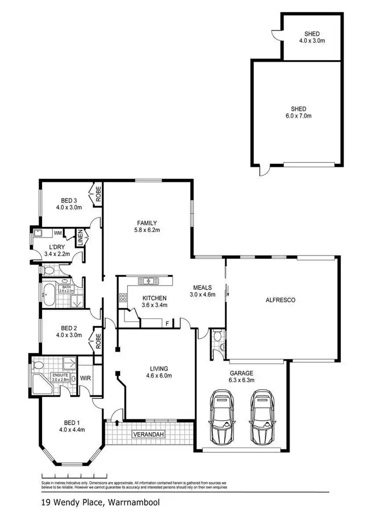 Floorplan of Homely house listing, 19 Wendy Place, Warrnambool VIC 3280