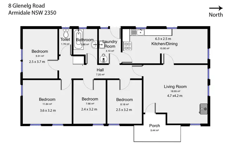 Floorplan of Homely house listing, 8 Glenelg Road, Armidale NSW 2350