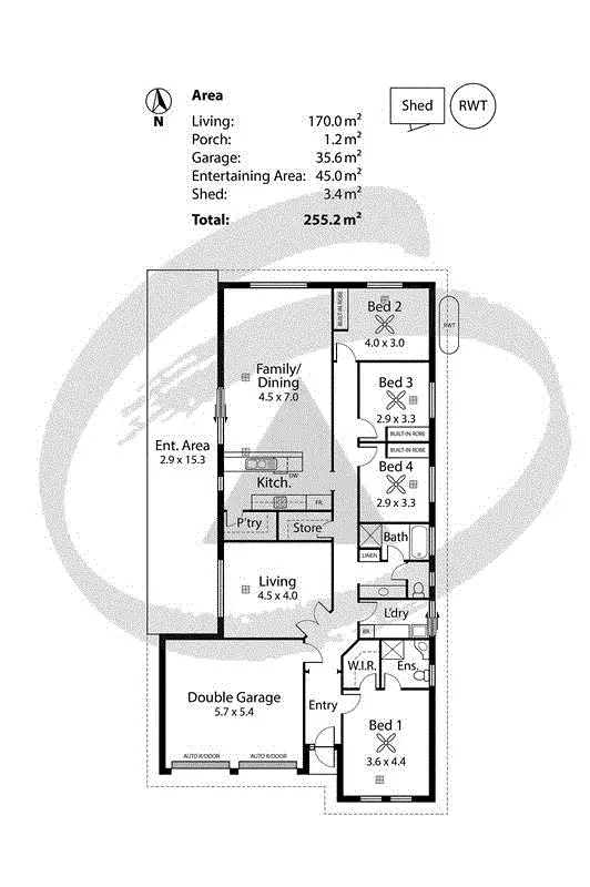 Floorplan of Homely house listing, 5 West Parkway, Mount Barker SA 5251