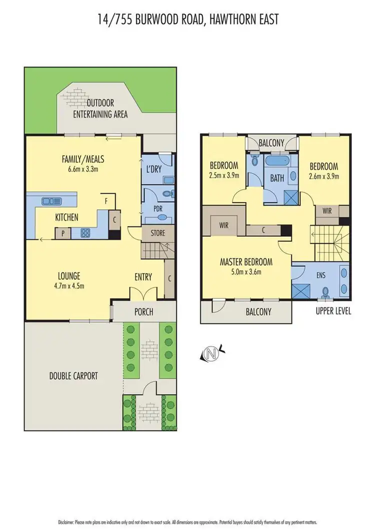 Floorplan of Homely townhouse listing, 14/755 Burwood Road, Hawthorn East VIC 3123