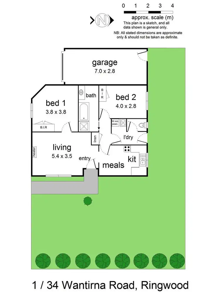 Floorplan of Homely unit listing, 1/34 Wantirna Road, Ringwood VIC 3134