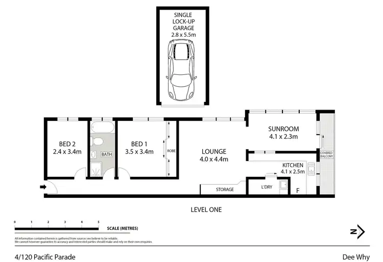 Floorplan of Homely unit listing, 4/120 Pacific Parade, Dee Why NSW 2099