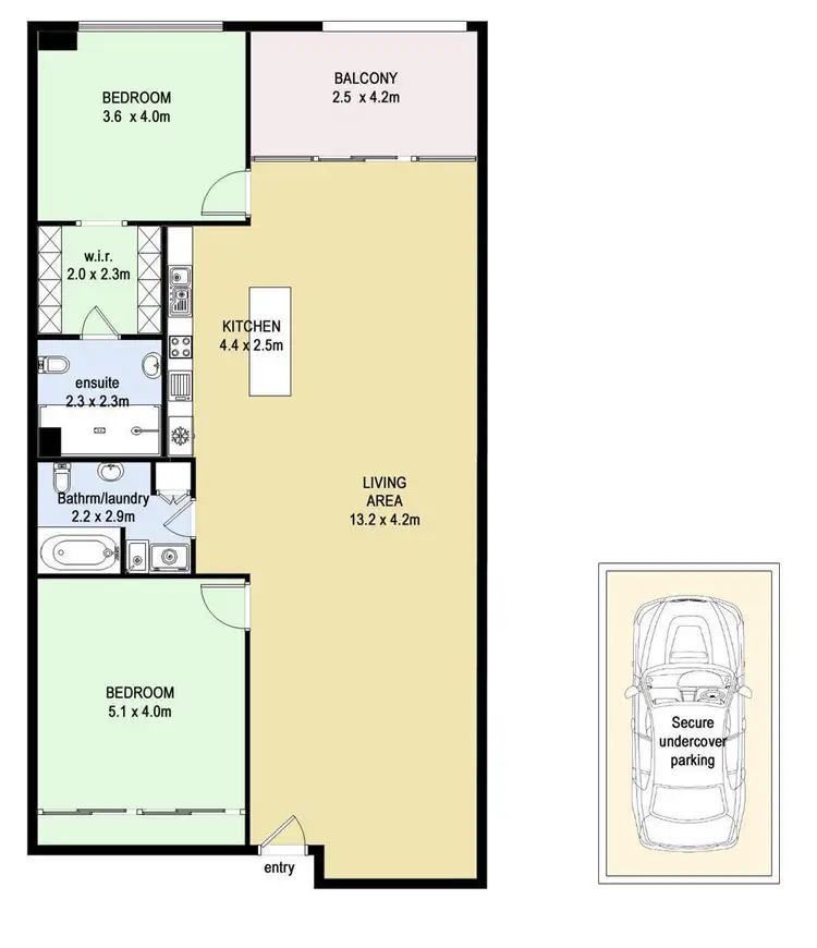 Floorplan of Homely apartment listing, 128/14 Milford Street, Islington NSW 2296