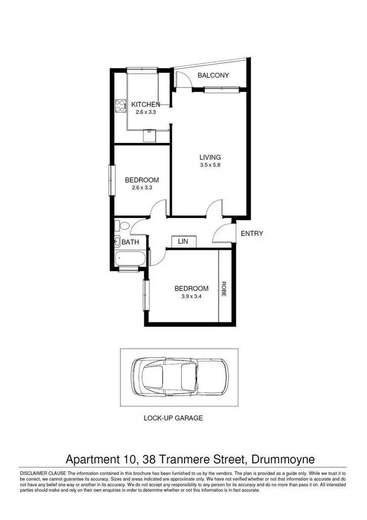 Floorplan of Homely apartment listing, 10/38 Tranmere Street, Drummoyne NSW 2047