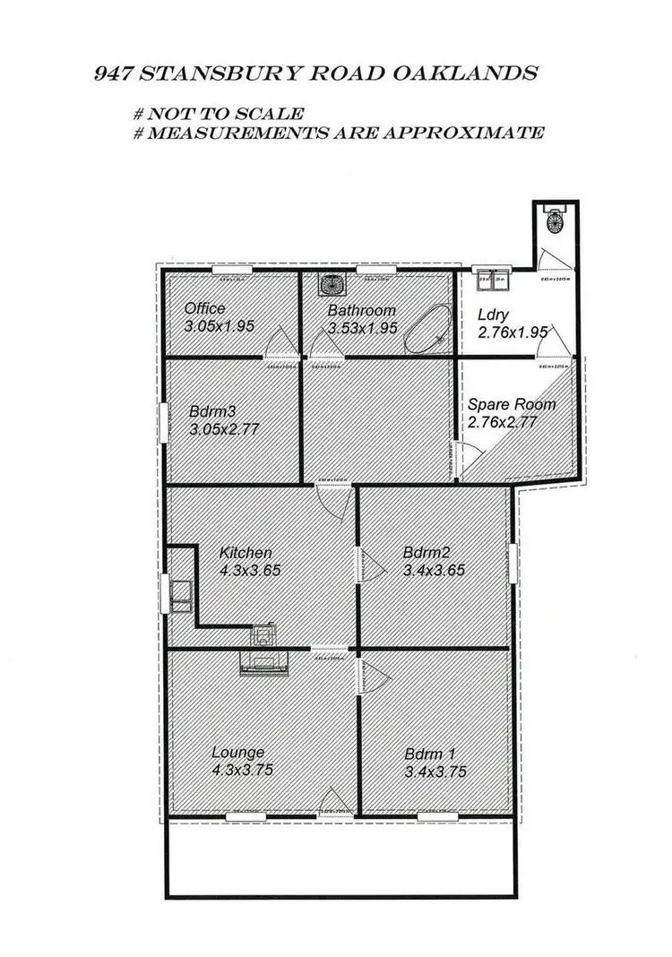 Floorplan of Homely house listing, 947 Stansbury Road Oaklands via, Yorketown SA 5576