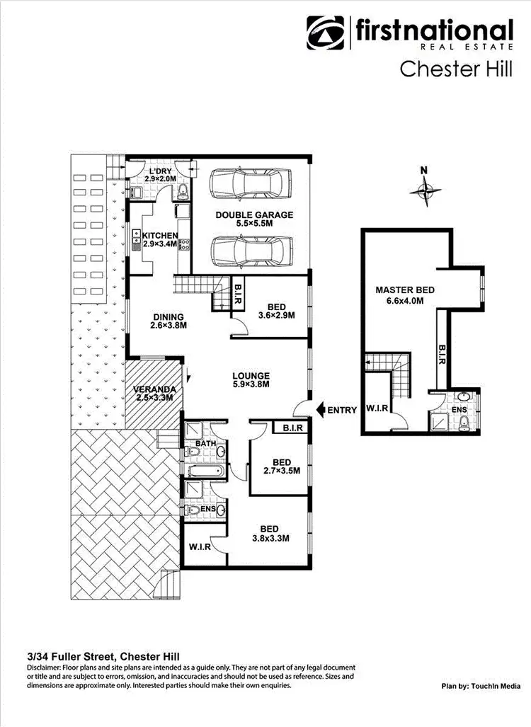 Floorplan of Homely townhouse listing, 3/34-36 Fuller Street, Chester Hill NSW 2162