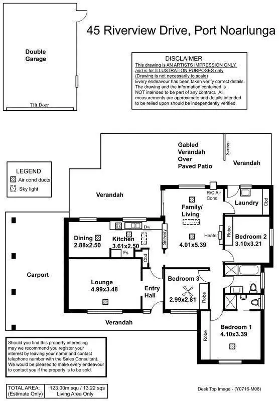 Floorplan of Homely house listing, 45 Riverview Drive, Port Noarlunga SA 5167