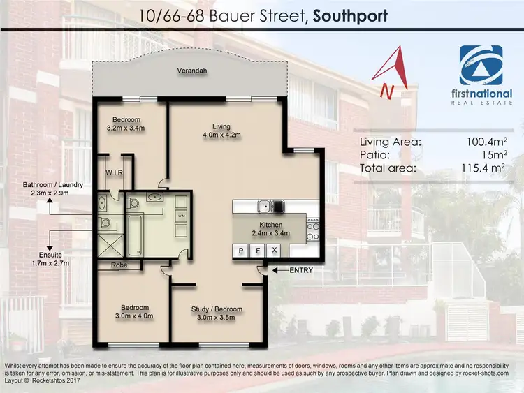 Floorplan of Homely apartment listing, 10/66-68 Bauer Street, Southport QLD 4215
