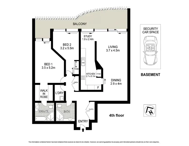 Floorplan of Homely apartment listing, 402/54 West Esplanade, Manly NSW 2095