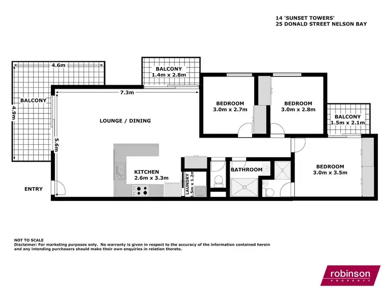 Floorplan of Homely unit listing, 14/25 Donald Street, Nelson Bay NSW 2315