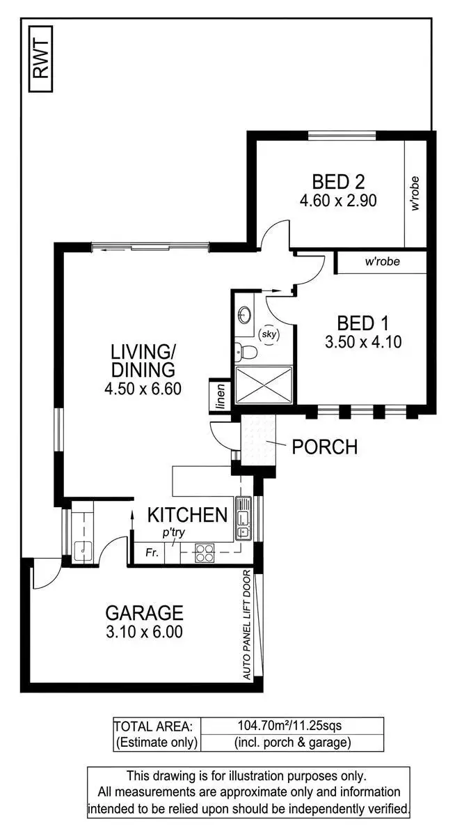 Floorplan of Homely house listing, 2c Crozier Terrace, Oaklands Park SA 5046