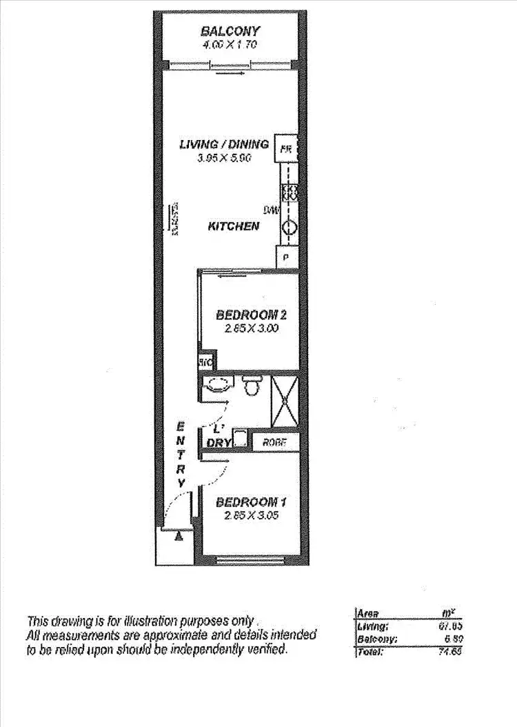 Floorplan of Homely apartment listing, 66 York Street, Adelaide SA 5000
