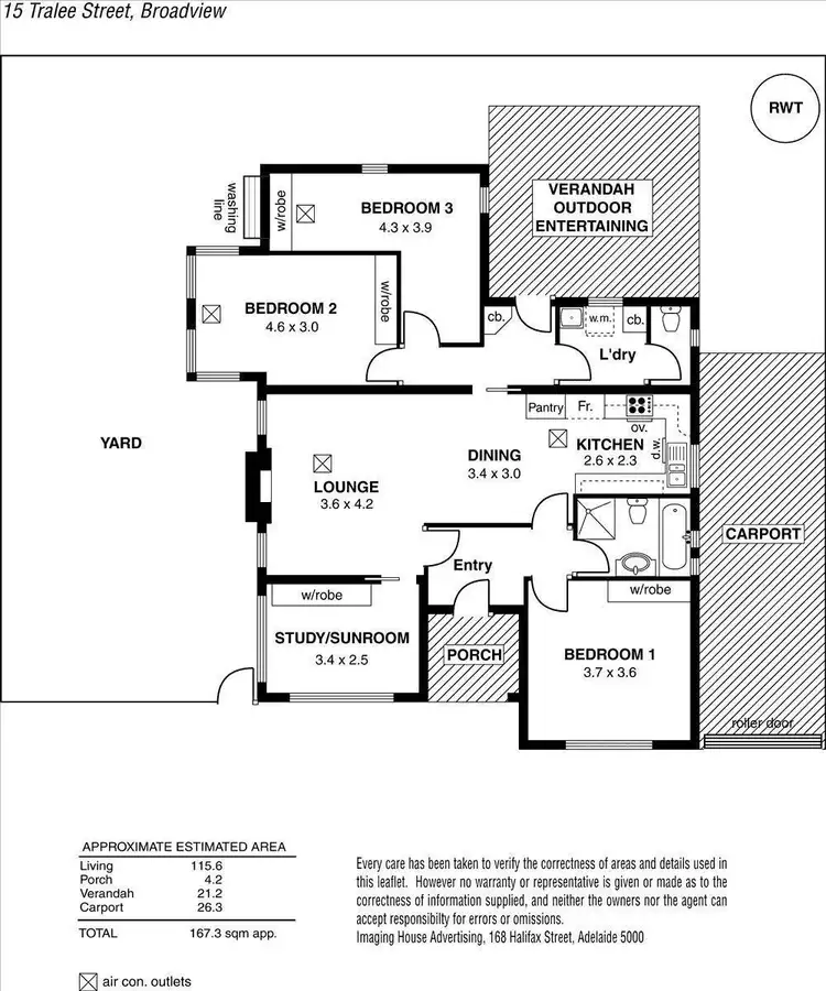 Floorplan of Homely house listing, 15 Tralee Avenue, Broadview SA 5083
