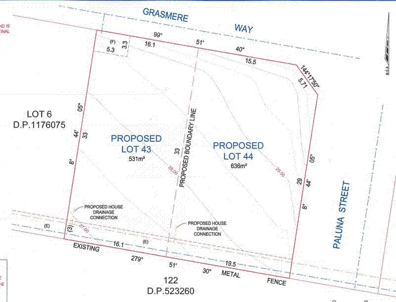 Floorplan of Homely land listing, LOT 44 Admirals Garden Estate, Warners Bay NSW 2282