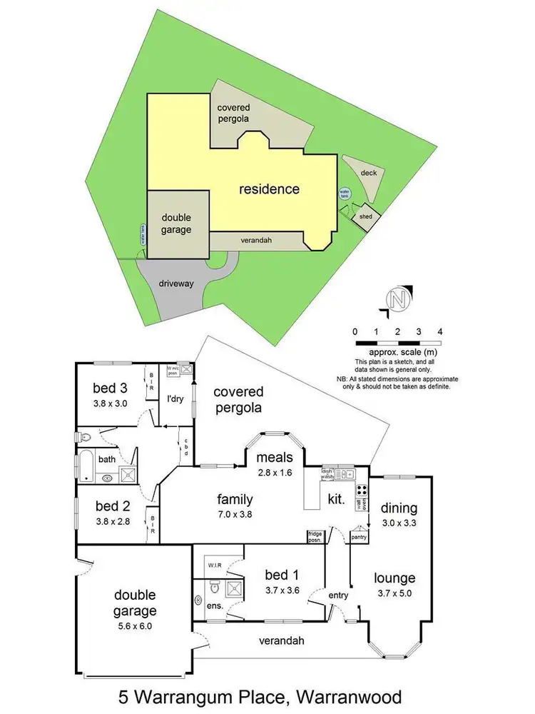 Floorplan of Homely house listing, 5 Warrangum Place, Warranwood VIC 3134