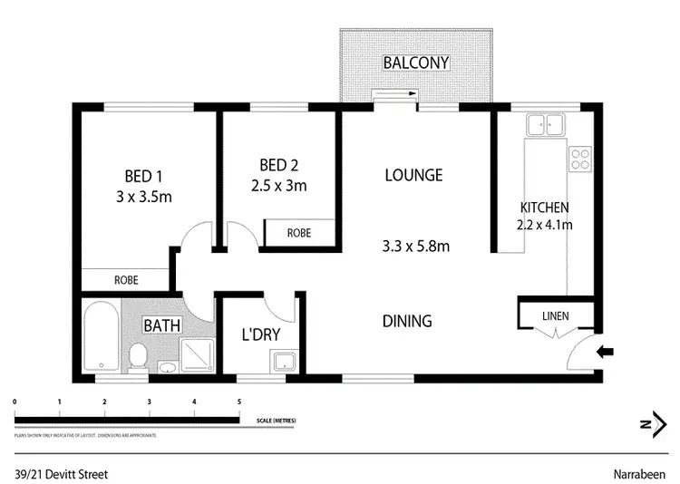 Floorplan of Homely unit listing, 39/21 Devitt Street, Narrabeen NSW 2101