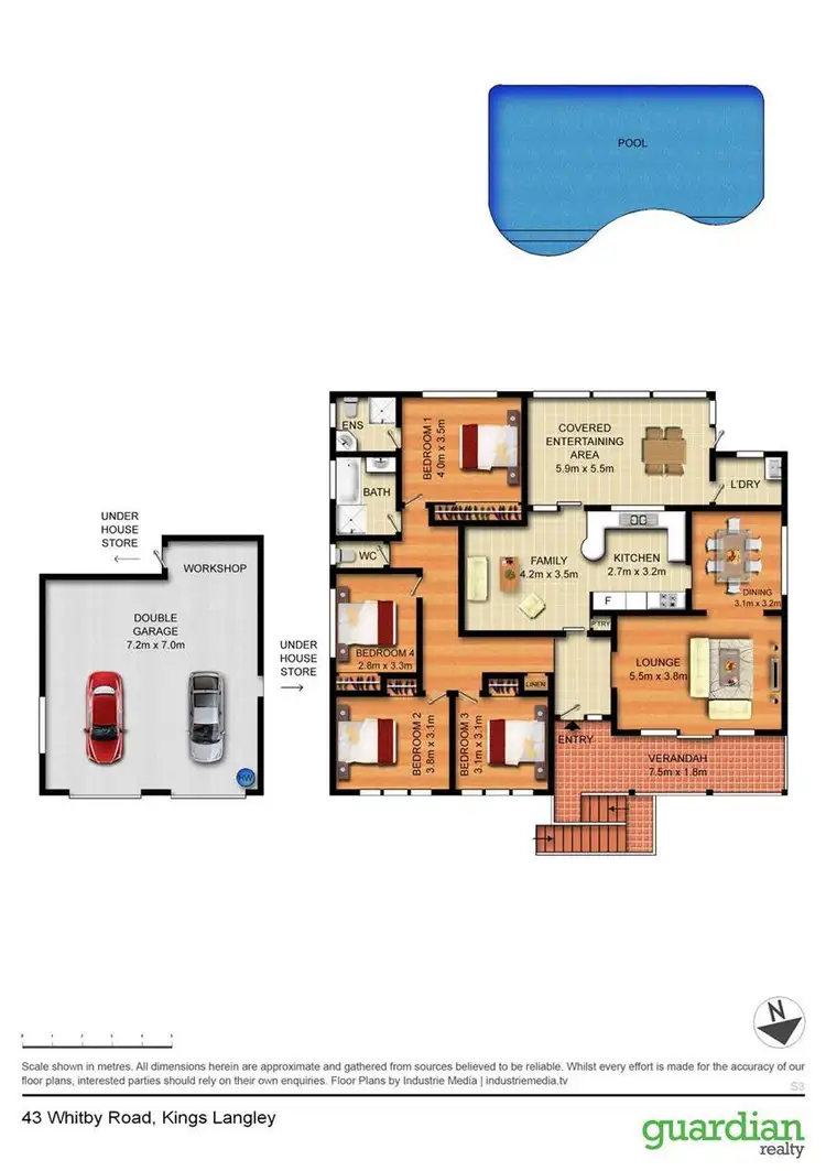 Floorplan of Homely house listing, 43 Whitby Road, Kings Langley NSW 2147