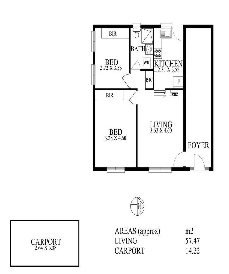 Floorplan of Homely unit listing, 4/63 Marlborough Street, Malvern SA 5061