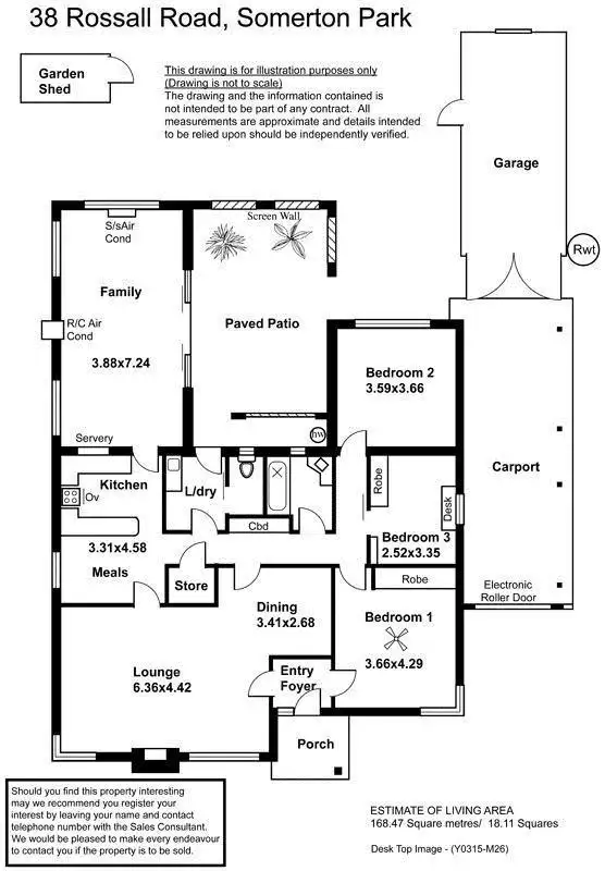 Floorplan of Homely house listing, 38 Rossall Road, Somerton Park SA 5044