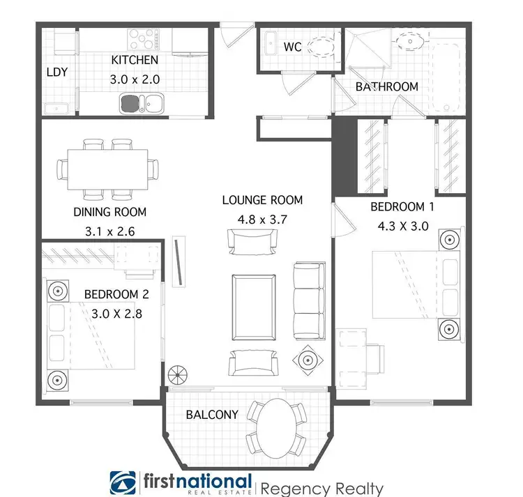Floorplan of Homely apartment listing, 45/244 Mowbray Road, Chatswood NSW 2067