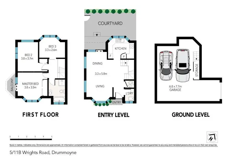 Floorplan of Homely townhouse listing, 5/11B Wrights Road, Drummoyne NSW 2047