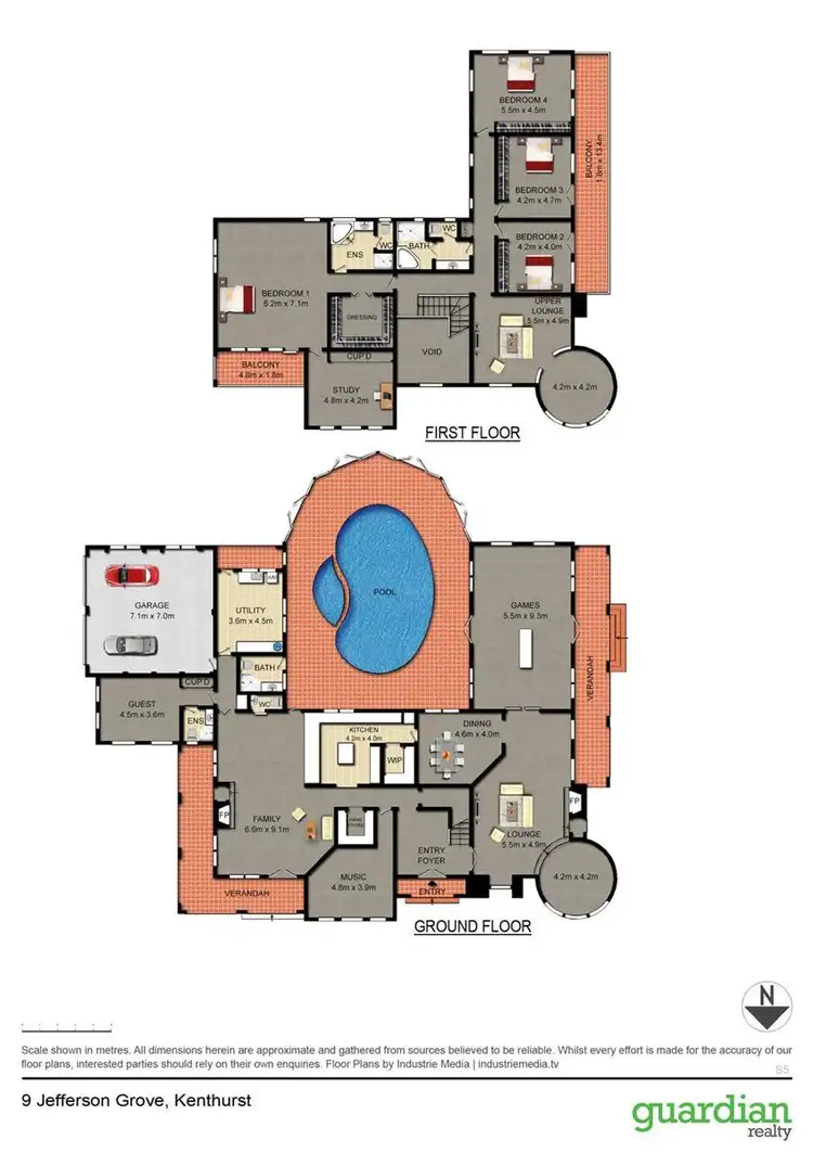 Floorplan of Homely house listing, 9 Jefferson Grove, Kenthurst NSW 2156