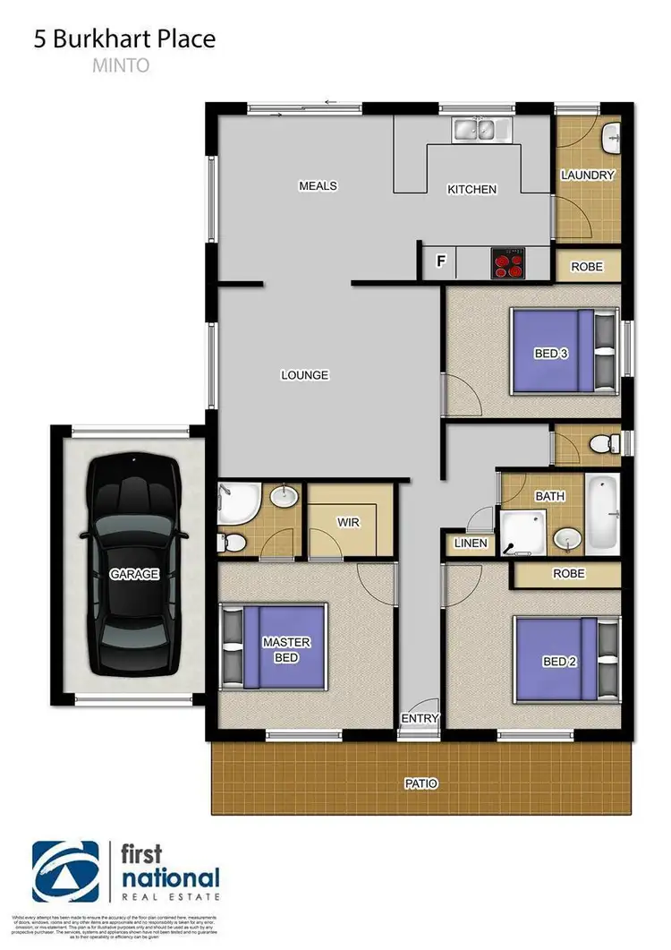 Floorplan of Homely house listing, 5 Burkhart Place, Minto NSW 2566
