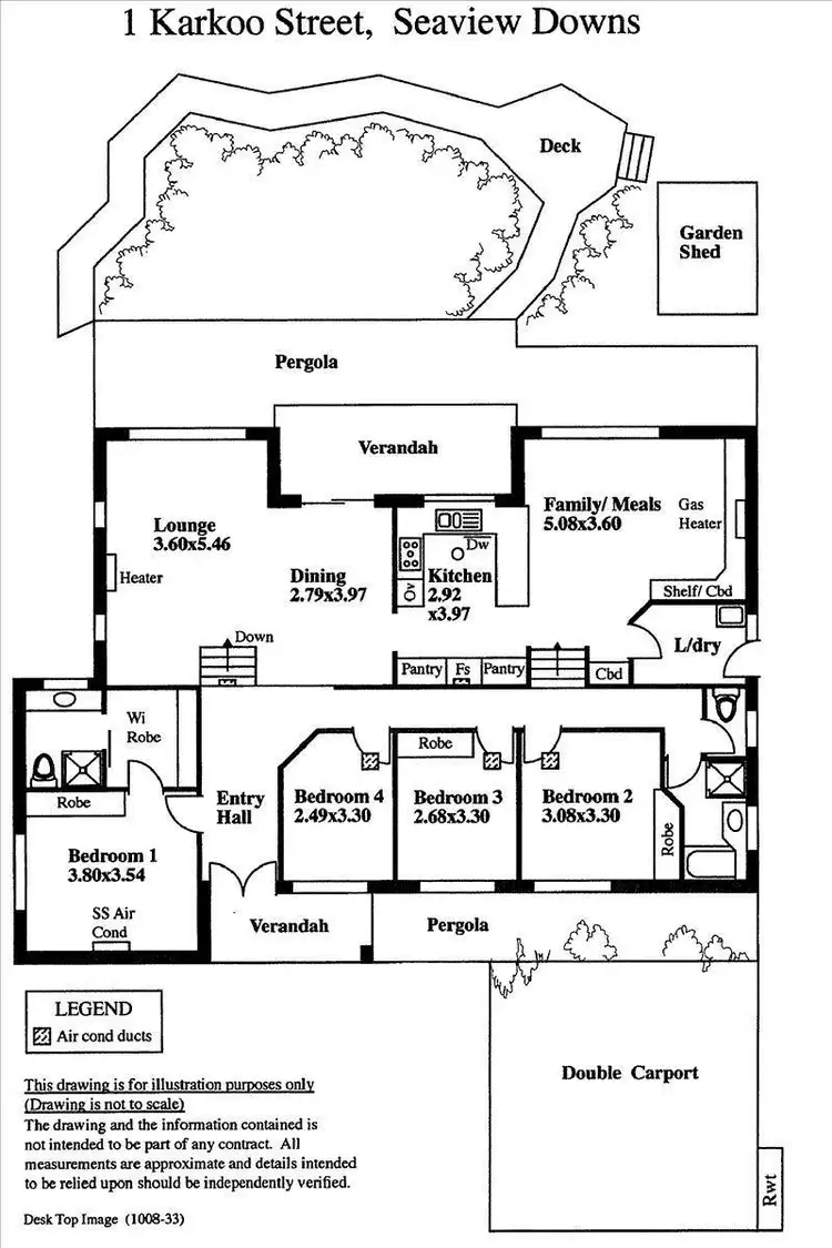 Floorplan of Homely house listing, 1 Karkoo Street, Seaview Downs SA 5049
