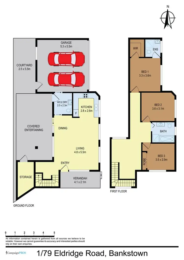 Floorplan of Homely townhouse listing, 1/79 Eldridge Road, Bankstown NSW 2200