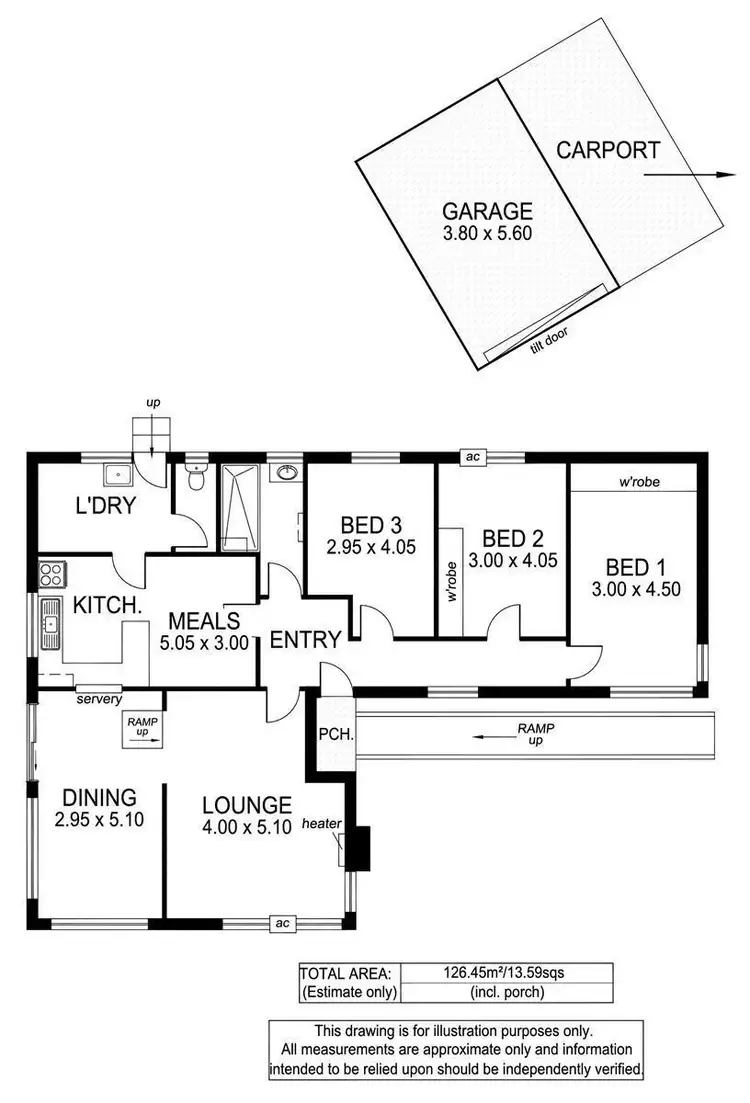 Floorplan of Homely house listing, 1 White Crescent, Seacombe Gardens SA 5047
