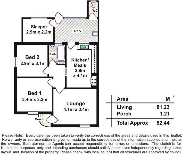 Floorplan of Homely house listing, 6 Box Court, Woodville North SA 5012