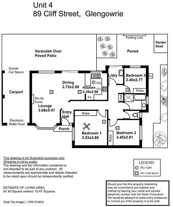 Floorplan of Homely unit listing, 4/89 Cliff Street, Glengowrie SA 5044