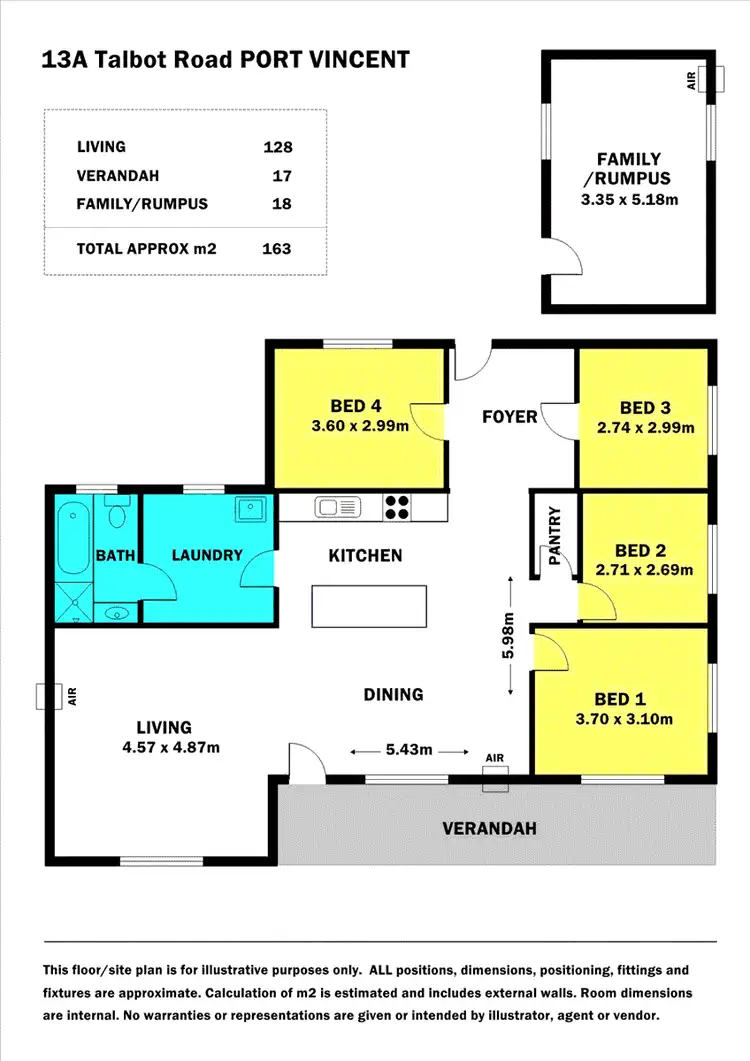 Floorplan of Homely house listing, 13a Talbot Street, Port Vincent SA 5581