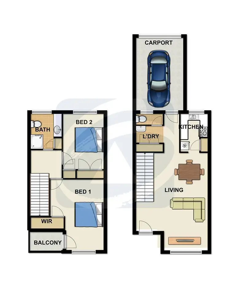 Floorplan of Homely townhouse listing, 6/93-99 Logan Street, Beenleigh QLD 4207