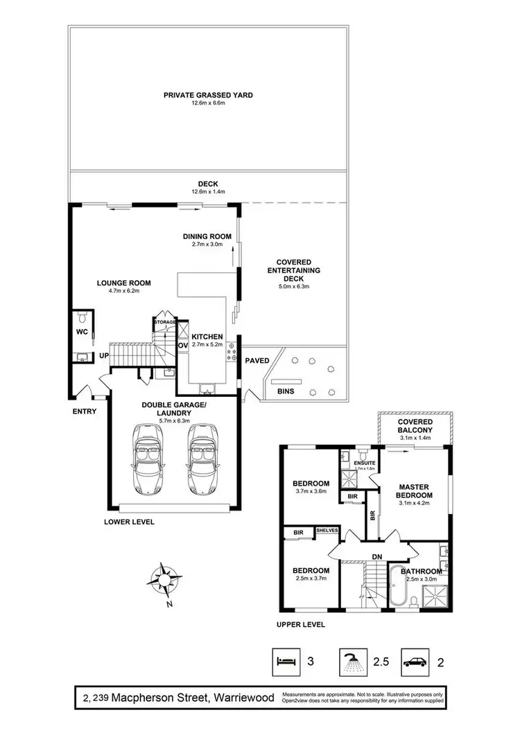 Floorplan of Homely townhouse listing, 2/239 Macpherson Street, Warriewood NSW 2102