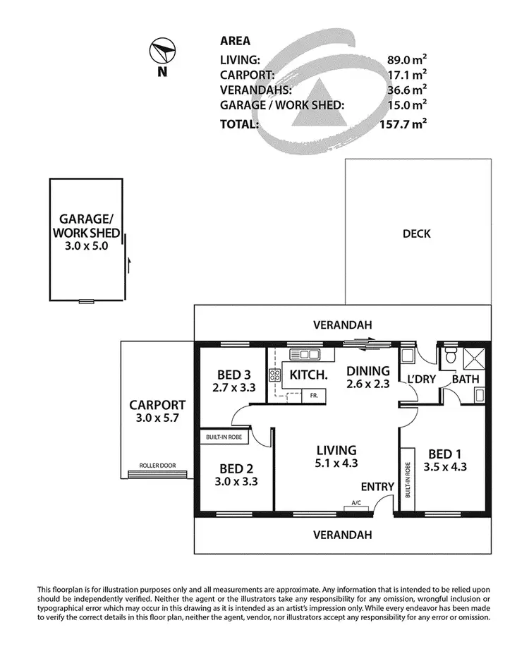 Floorplan of Homely house listing, 1/13 Douglas Drive, Mount Barker SA 5251
