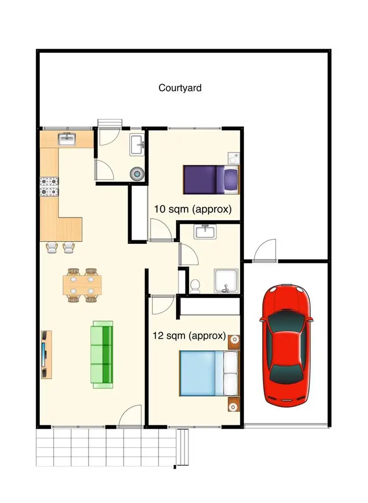 Floorplan of Homely unit listing, 2/37 Oxley Street, Taree NSW 2430