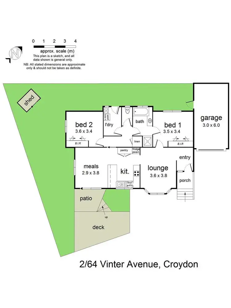 Floorplan of Homely unit listing, 2/64 Vinter Avenue, Croydon VIC 3136