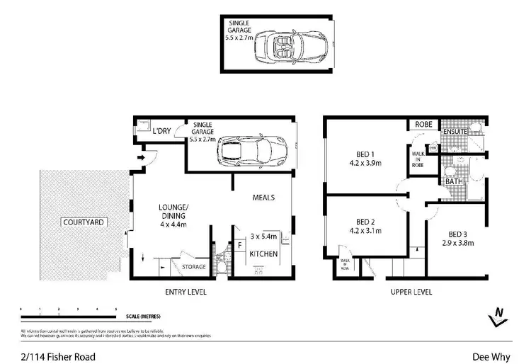 Floorplan of Homely townhouse listing, 2/114 Fisher Road, Dee Why NSW 2099