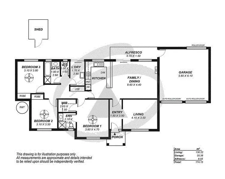 Floorplan of Homely house listing, 14 Rule Court, Littlehampton SA 5250